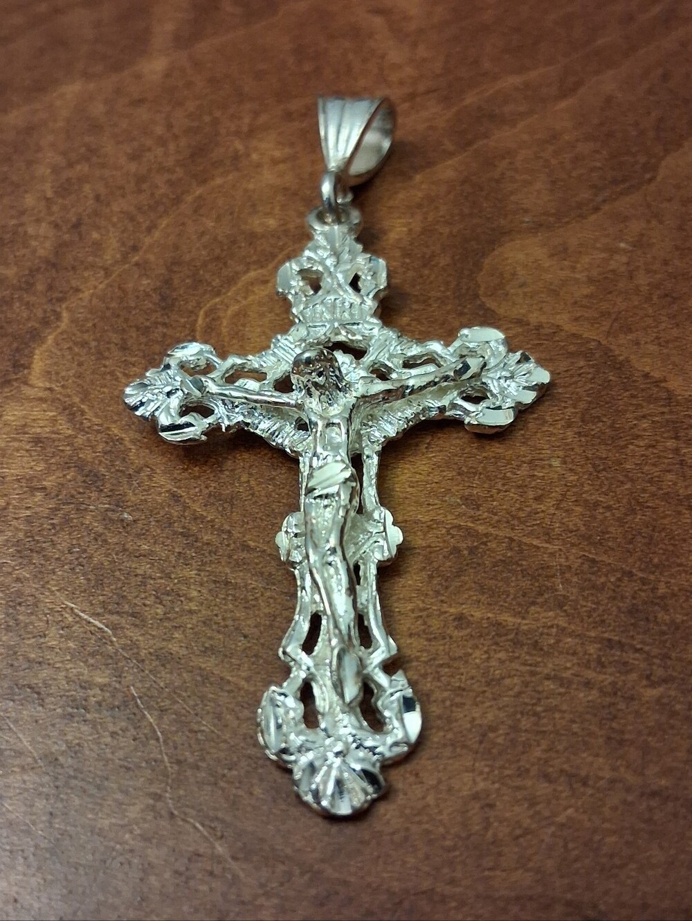 .925 Sterling Silver Crucifix Pendant New